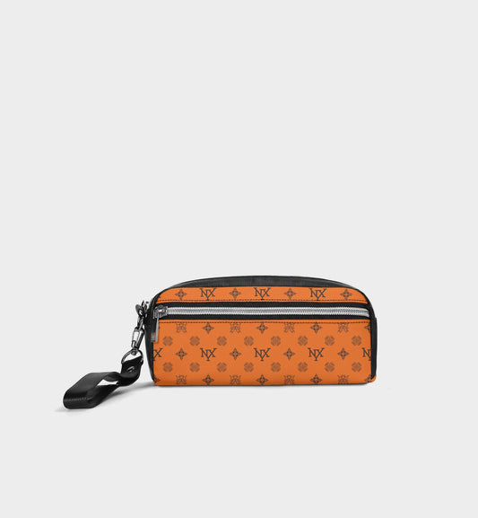 NXY Honeysuckle Pattern Orange Clutch Bag