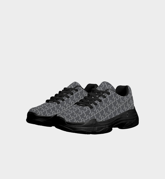 NXY Slanted Monogram Slate Blue Chunky Sneakers