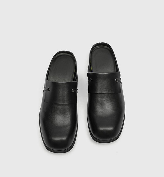 Men's Slip-On Lightweight Lazy Black Closed-Toe Slippers