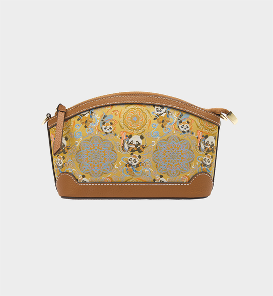 Luxury Traditional Song Brocade Panda Pattern Retro Multi-Way Handbag