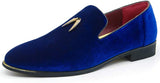 NXY Pantuflas metálicas Penny para hombre, mocasines planos de terciopelo, vestido sin cordones, zapatos de talla grande, talla 6-13