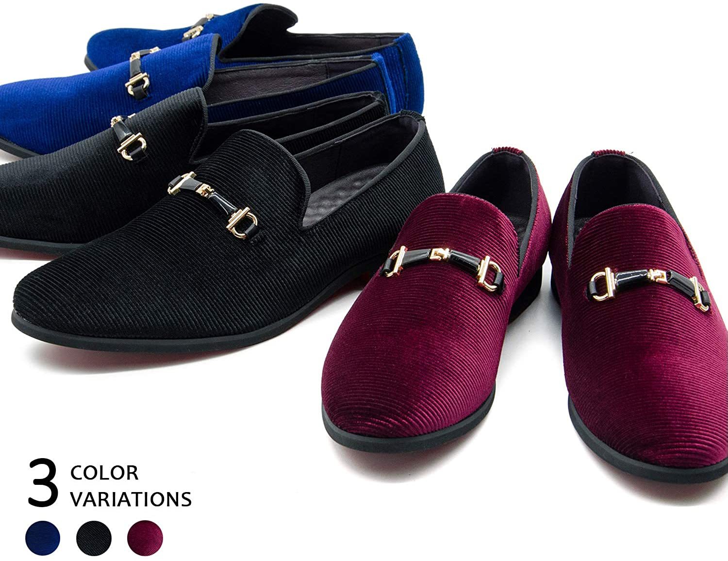 NXY Black Loafers Men丨Men's Penny Loafers & Velvet Loafers Men - Fashion Formal Buckle Casual Dress Shoes