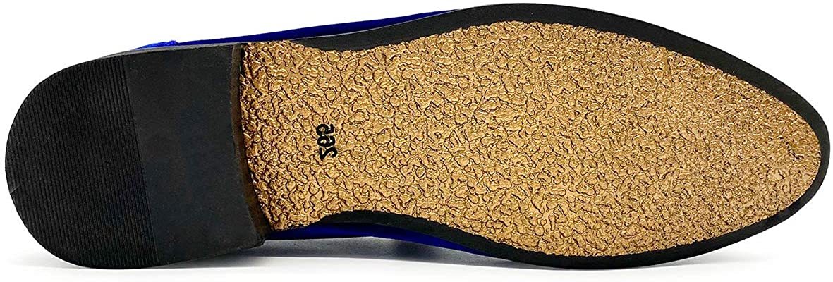 NXY Pantuflas metálicas Penny para hombre, mocasines planos de terciopelo, vestido sin cordones, zapatos de talla grande, talla 6-13