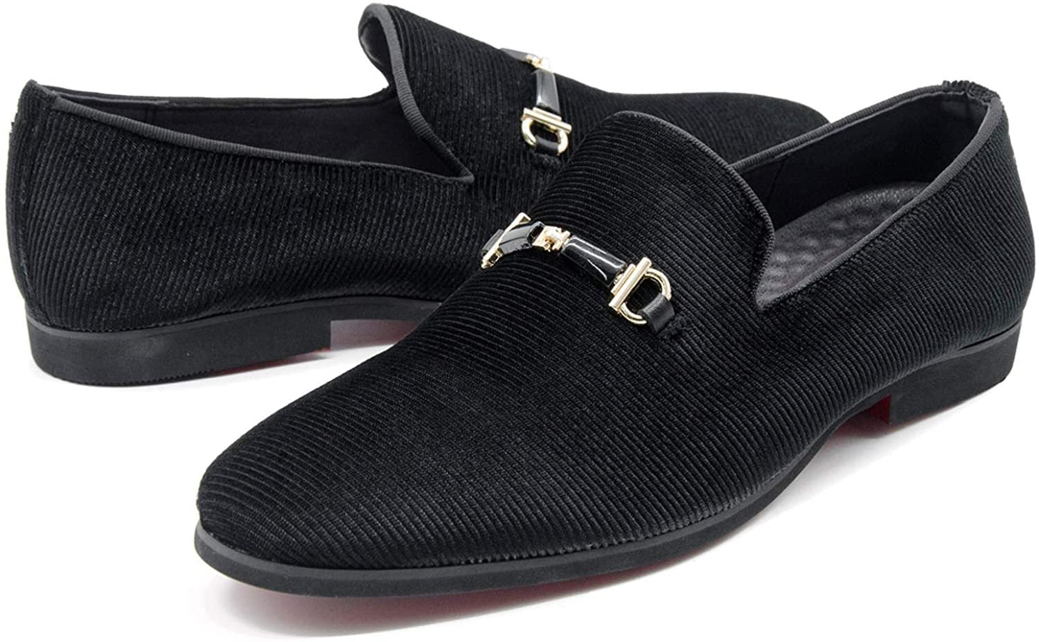NXY Black Loafers Men丨Men's Penny Loafers & Velvet Loafers Men - Fashion Formal Buckle Casual Dress Shoes