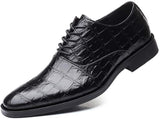 NXY Black Lace-Up Loafers for Men, Soft Fabric Leather Italian Fashion Mens Loafers, Classic Pointed Toe Dress Shoes & Driving Loafers for Men