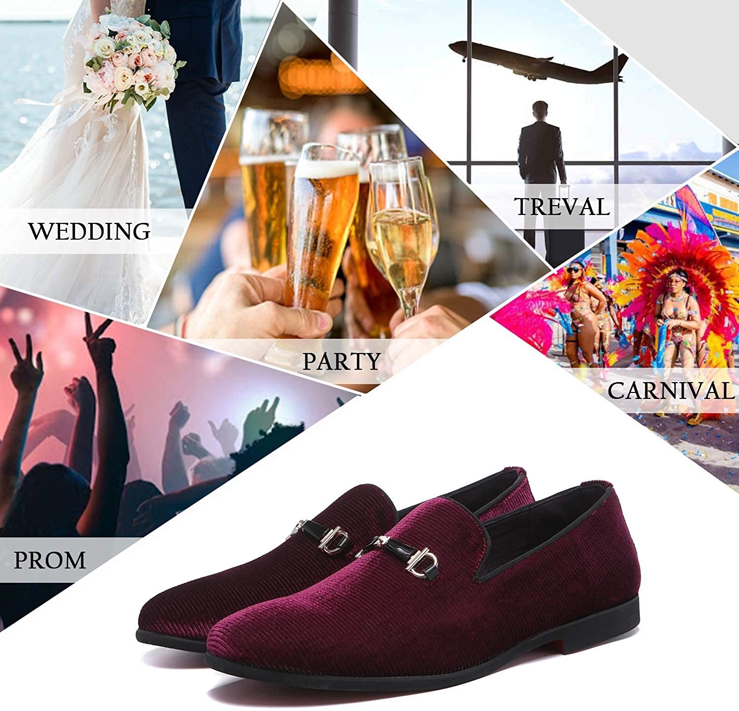 NXY Black Loafers Men丨Men's Penny Loafers & Velvet Loafers Men - Fashion Formal Buckle Casual Dress Shoes