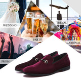 NXY Black Loafers Men丨Men's Penny Loafers & Velvet Loafers Men - Fashion Formal Buckle Casual Dress Shoes
