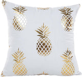 NXY Gold Foil Pineapple Throw Pillow Case Cushion Cover 18" x 18"