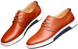 NXY Men's Winter Plain Toe Leather Shoes Business Casual Lace UP Oxford
