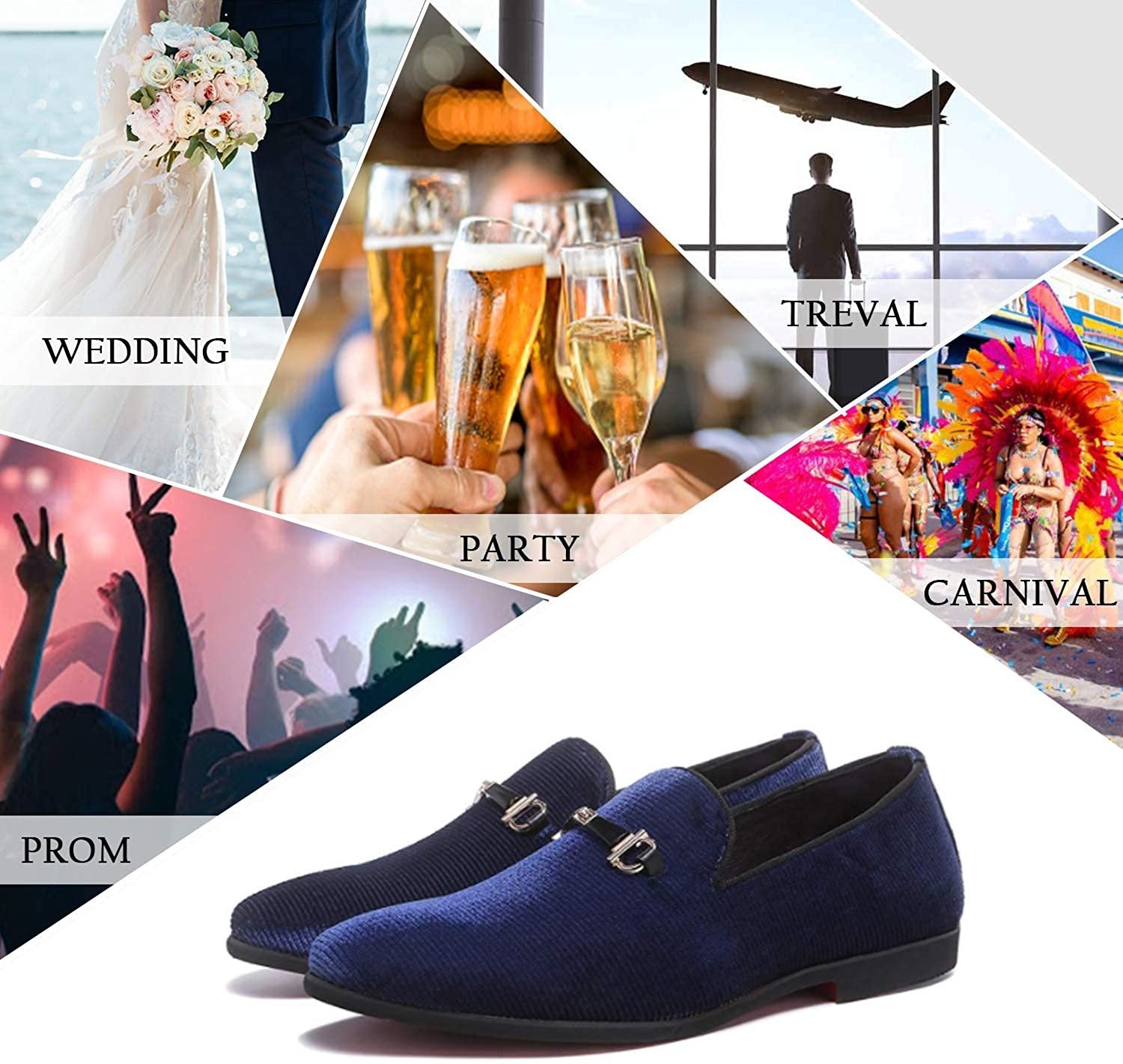 NXY Black Loafers Men丨Men's Penny Loafers & Velvet Loafers Men - Fashion Formal Buckle Casual Dress Shoes