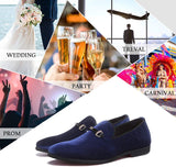 NXY Black Loafers Men丨Men's Penny Loafers & Velvet Loafers Men - Fashion Formal Buckle Casual Dress Shoes