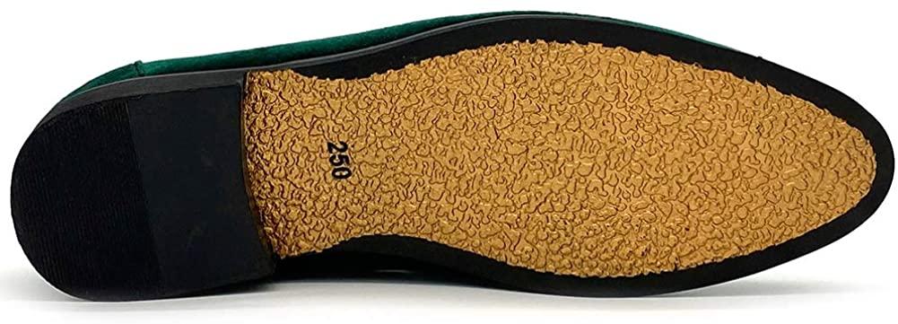 NXY Pantuflas metálicas Penny para hombre, mocasines planos de terciopelo, vestido sin cordones, zapatos de talla grande, talla 6-13