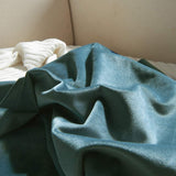 MHB Pack of 2, Velvet Soft Soild Decorative Square Throw Pillow Covers Set Cushion Cases Pillowcases for Sofa Bedroom Car18 x 18 Inch 45 x 45 cm Navy