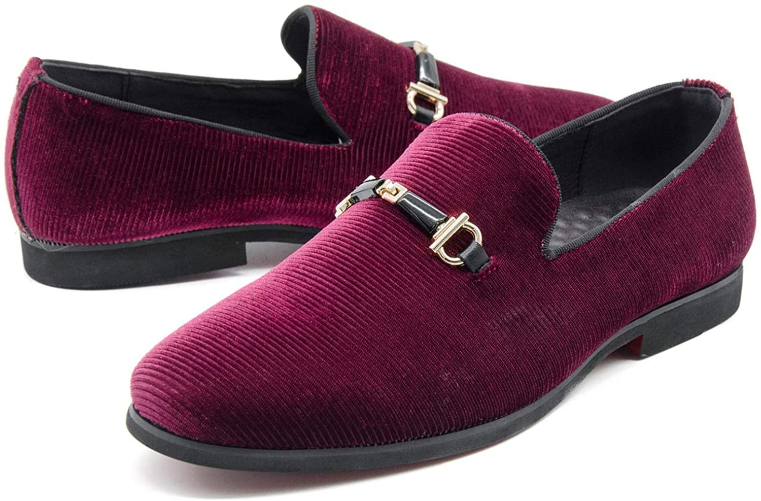 NXY Black Loafers Men丨Men's Penny Loafers & Velvet Loafers Men - Fashion Formal Buckle Casual Dress Shoes