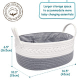NXY Diaper Caddy, Diaper Caddy for Baby Girl, Diaper Caddy Organizer, Nursery Storage Caddy, Top Newborn Registry Gift, Baby Gift, Newborn Registry Must Haves. Cotton Rope Caddy. 14.5&quot; x8.7&quot; x7.1&quot;