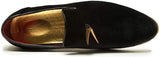 NXY Pantuflas metálicas Penny para hombre, mocasines planos de terciopelo, vestido sin cordones, zapatos de talla grande, talla 6-13