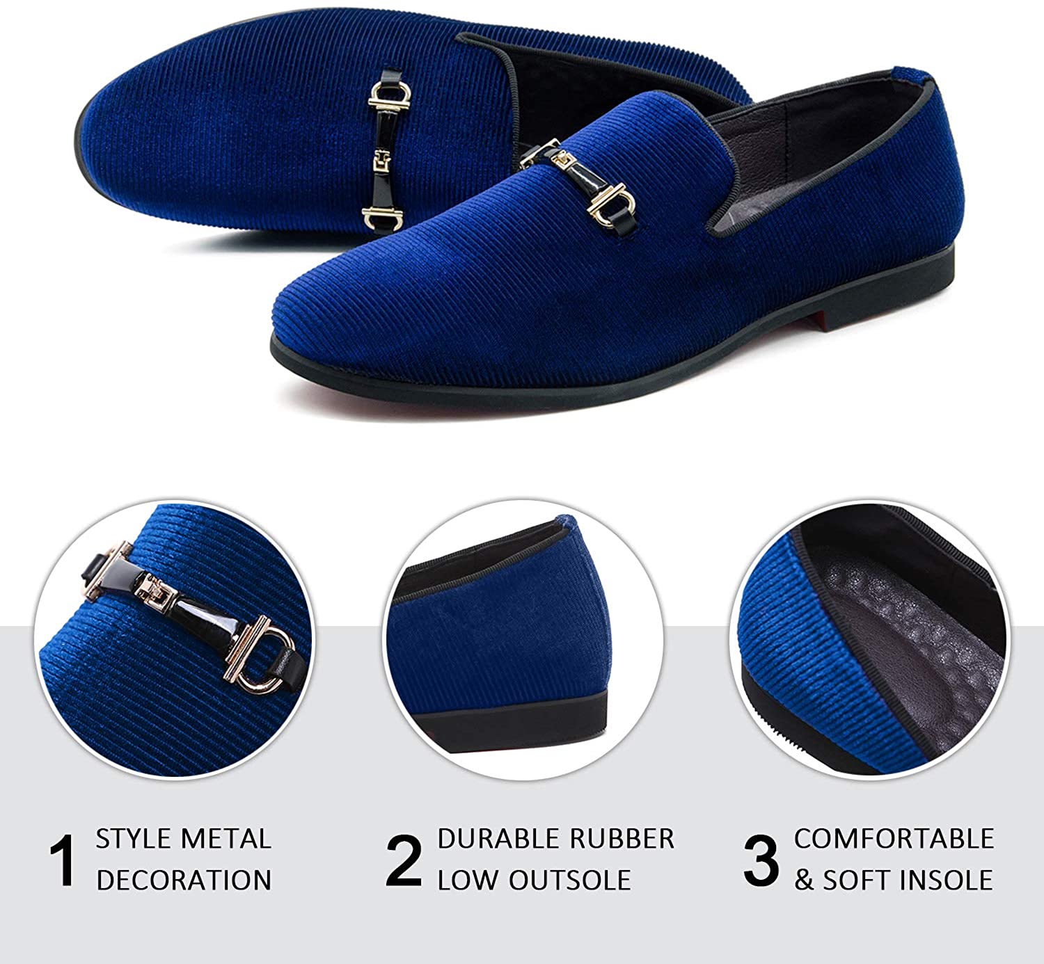 NXY Black Loafers Men丨Men's Penny Loafers & Velvet Loafers Men - Fashion Formal Buckle Casual Dress Shoes