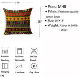 MHB Christmas Pillow Cover Decorations 18&quot;x18&quot; Christmas Decorative Couch Pillow Cases Linen Pillow Square Cushion Cover for Sofa, Couch, Bed and Car