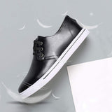 NXY Men's Leather Lace-up Sneaker Casual Shoes