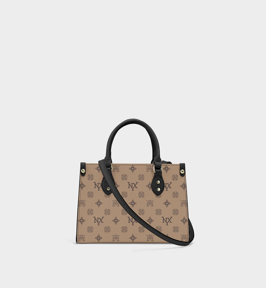 NXY Honeysuckle Pattern Camel Handle Bag