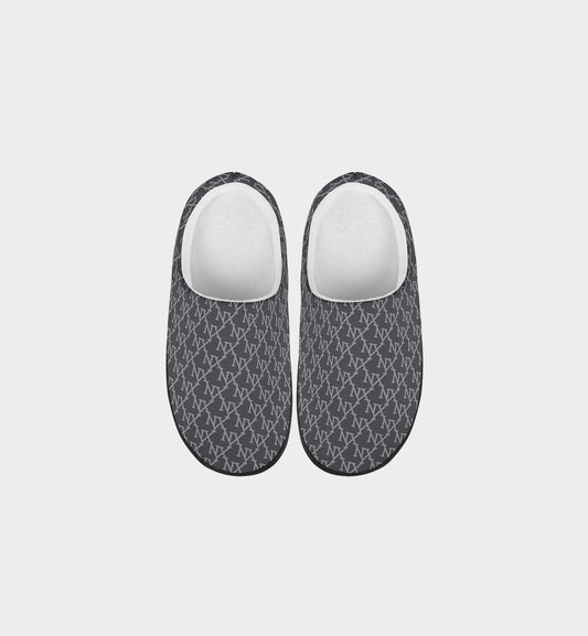 NXY Diagonal Monogram Slate Blue Indoor Slippers