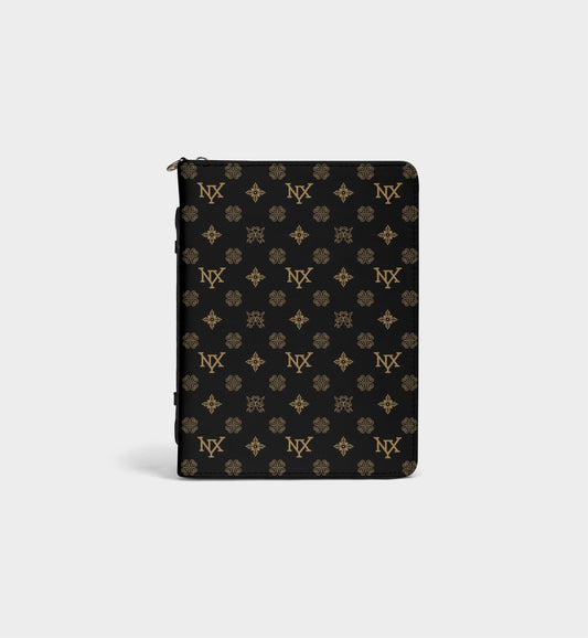 NXY Honeysuckle Pattern Black Bible Storage Bag - Woven Faith, Timeless Protection