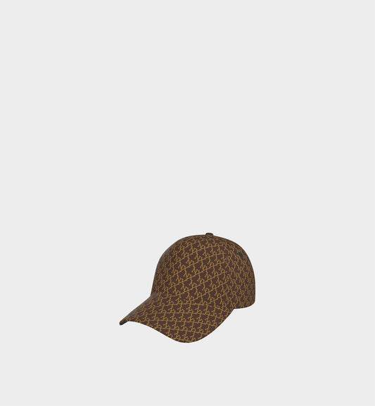 NXY Slanted Monogram Brown Baseball Cap