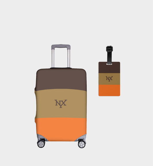 NXY Classic Tri-Color Luggage Cover & Tag Set
