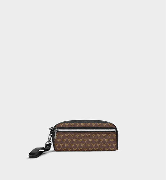 NXY Classic Monogram Brown Clutch Bag