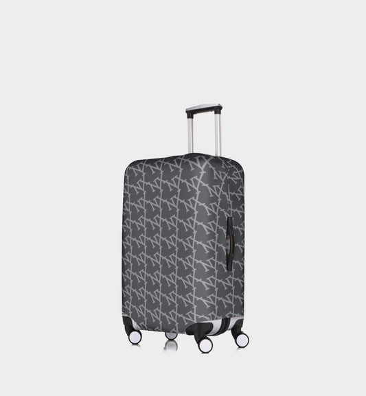 NXY  Diagonal Monogram Slate Blue Luggage Cover & Tag Set