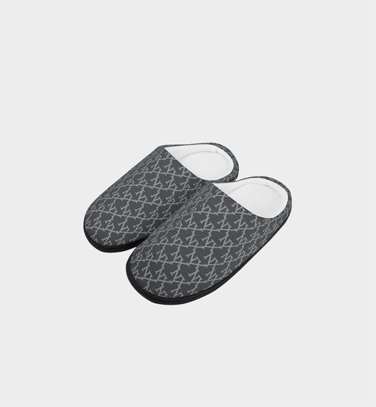 NXY Diagonal Monogram Slate Blue Indoor Slippers