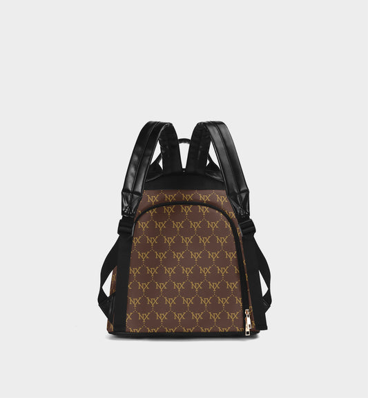NXY Signature Monogram Brown Backpack