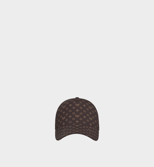 NXY Honeysuckle Pattern Dark Brown Baseball Cap