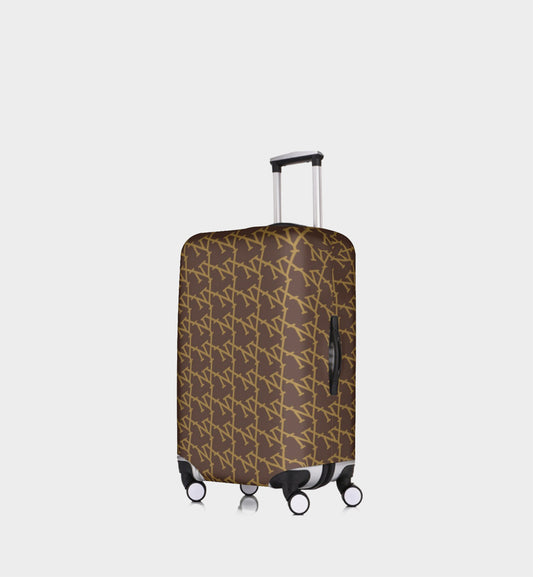 NXY Diagonal Monogram Brown Luggage Cover & Tag Set