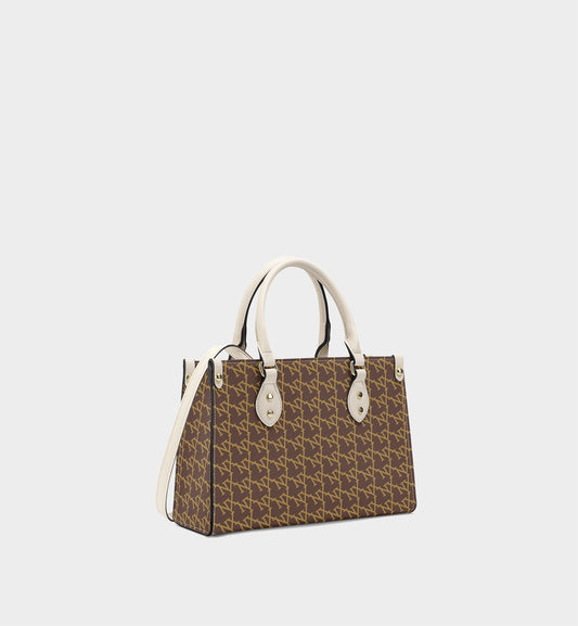 NXY Slanted Monogram Handle Bag