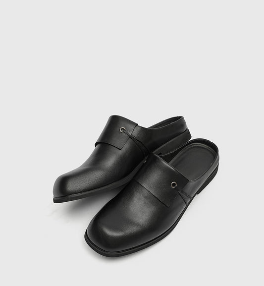 Men's Slip-On Lightweight Lazy Black Closed-Toe Slippers