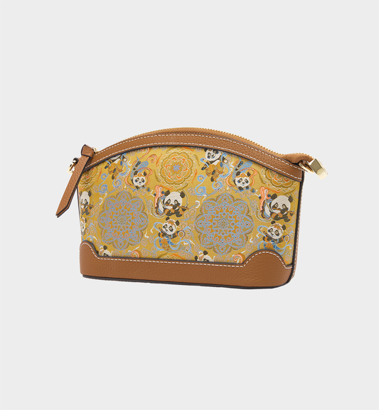Luxury Traditional Song Brocade Panda Pattern Retro Multi-Way Handbag