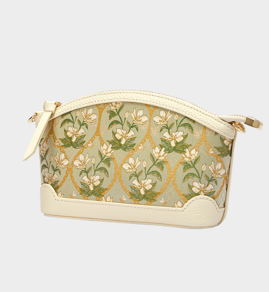 Luxury Off-White Yunjin Brocade Chinese Style Crossbody Bag