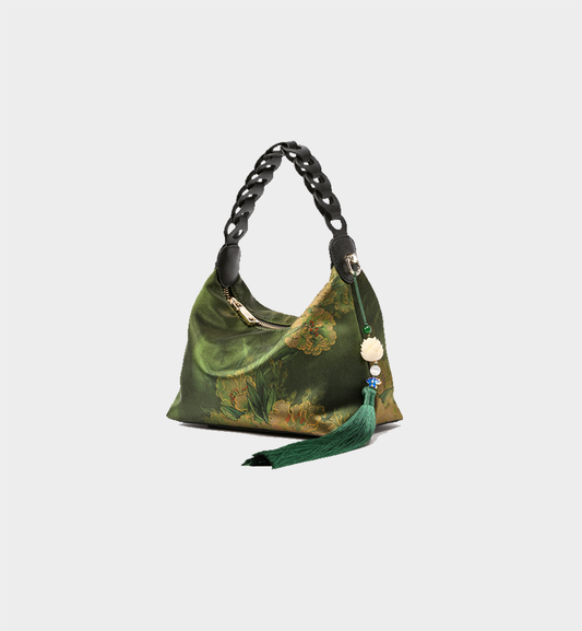 Xiangyunsha Silk Chinese Style Hobo Handbag