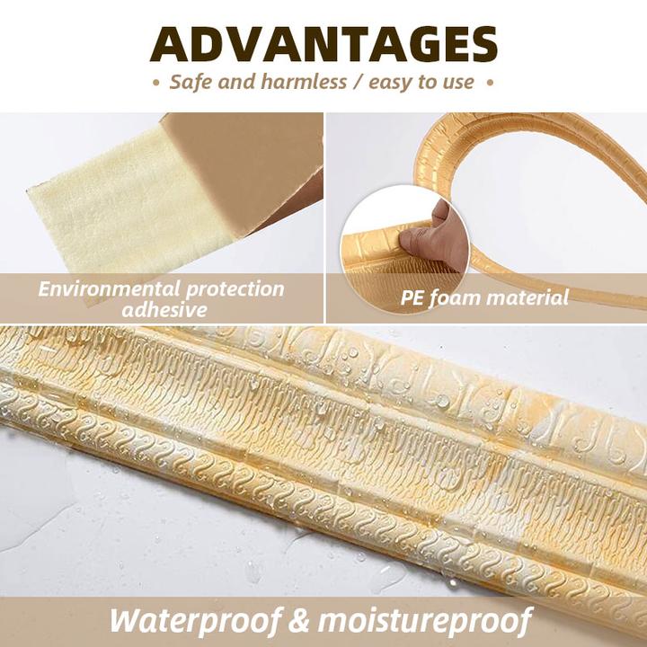 🔥Only $6.99🔥Self-adhesive 3D Wall Edging Strip (7.55 FEET)