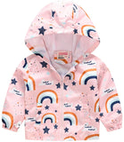 Toddler Boys Girls Jacket Hooded Trench Dinosaur Lightweight Kids Coats Windbreaker Outdoor