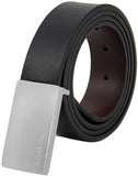 NXY Men&rsquo;s Designer Buckle Belt Leather Strap Flat Plaque Male Cowhide Black and Brown