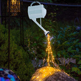 Star Shower Garden Art Light Decoration - 35&quot; Led Strands, Led Light with Timer, Watering Can Decor, Led Fairy Lights, Funny Art, Garden Sculptures &amp; Statues, String Lights for Outdoors