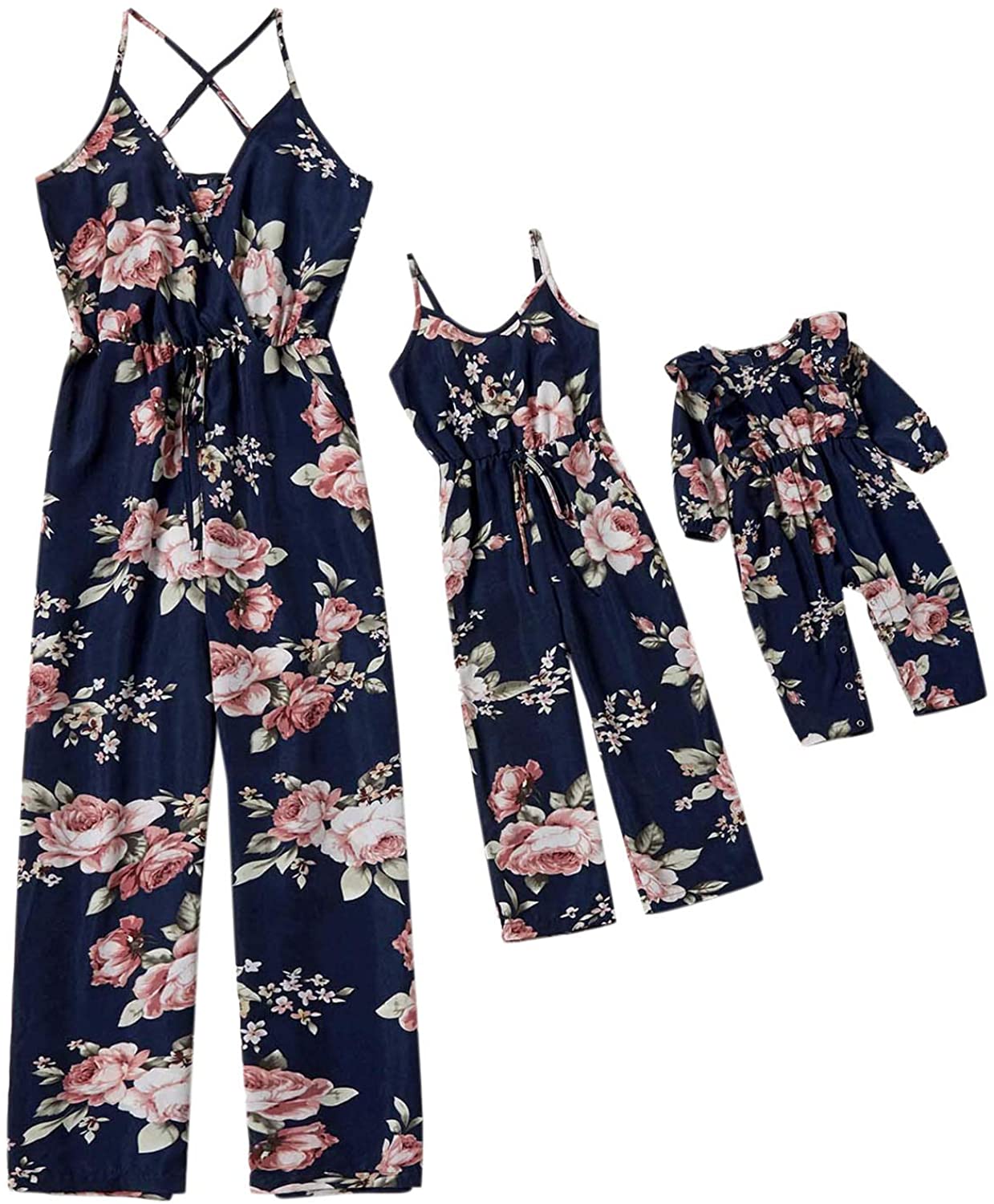 NXY summer Mom &amp; Baby Parent-Child (Items are Sold Separately) Summer Casual Floral Family Outfits Matching Dress
