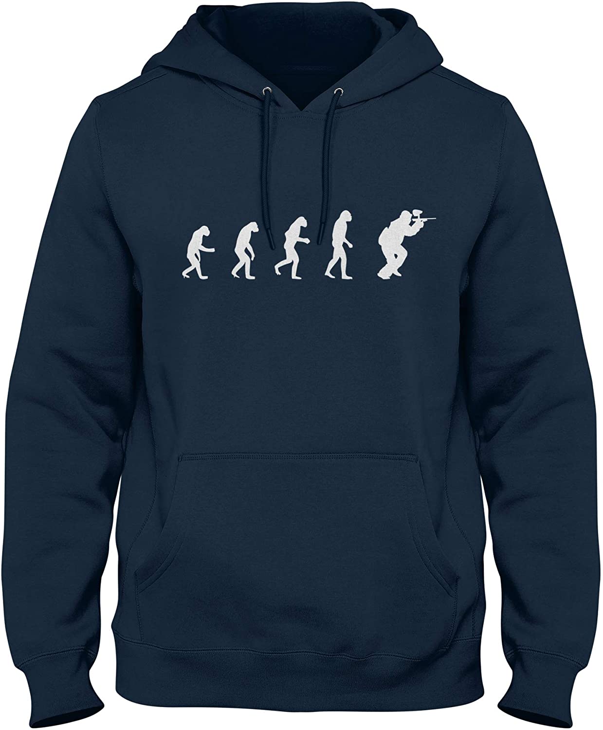 NXY Men's Evolution of Man to Paintball Player Hoodie Sweatshirt