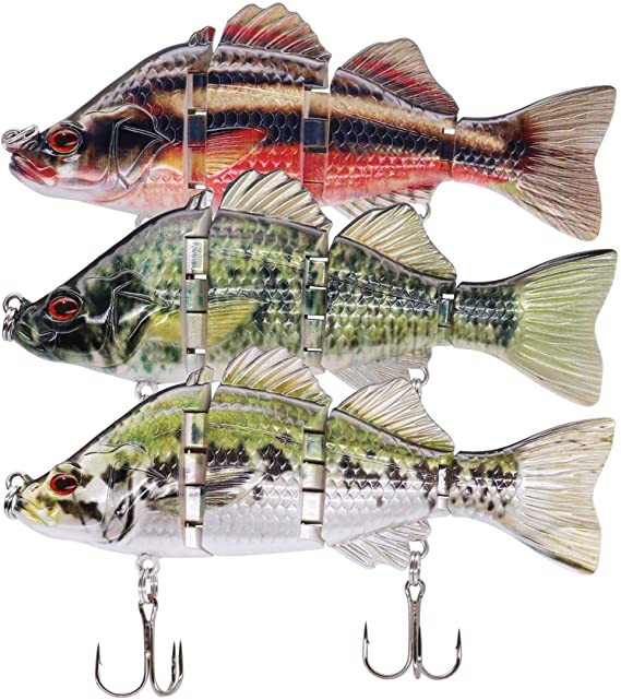 NYX bass fishing bait segmented knotty fish slow sink swimming bait set realistic fishing props
