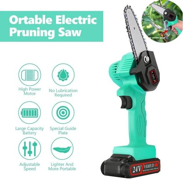 🎅$19.99 Only Today 🔥Christmas Pre-Sale 50% OFF--Rechargeable MINI Wood Cutting Cordless Lithium Chainsaw