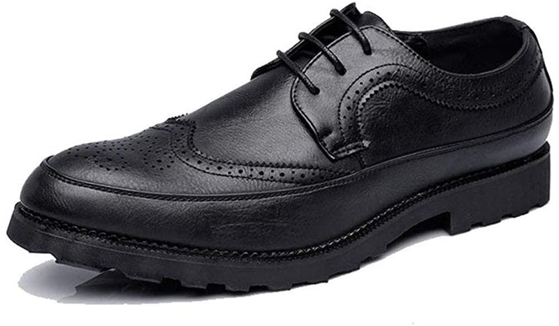 NXY Men's Brogue Comfort Dress Oxford Shoes Lace-up Wingtip Business Casual Shoes