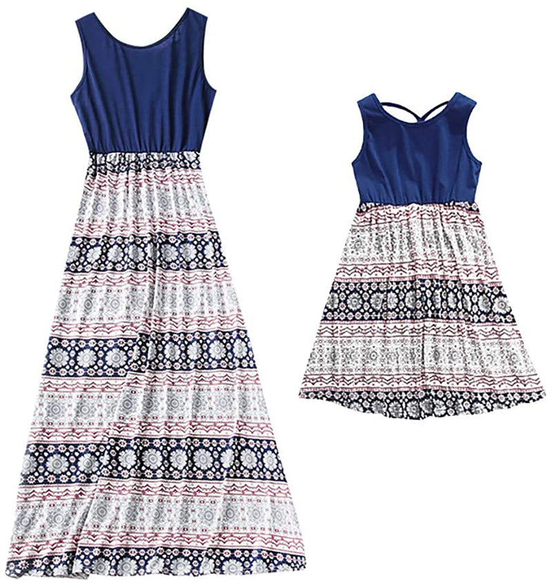 NXY summer Mom &amp; Baby Parent-Child (Items are Sold Separately) Summer Casual Floral Family Outfits Matching Dress
