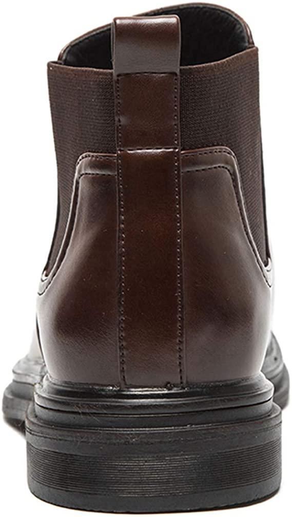 NXY Men's Chelsea Boots Leather Casual Chukka Ankle Boot Slip on Comfort Dress Boot